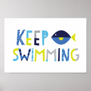 Behålla Swimming Poster