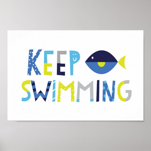 Behålla Swimming Poster (Framsidan)