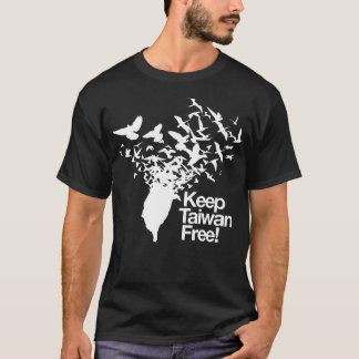 Behålla Taiwan fritt med fredsfåglar som flyger ut T Shirt