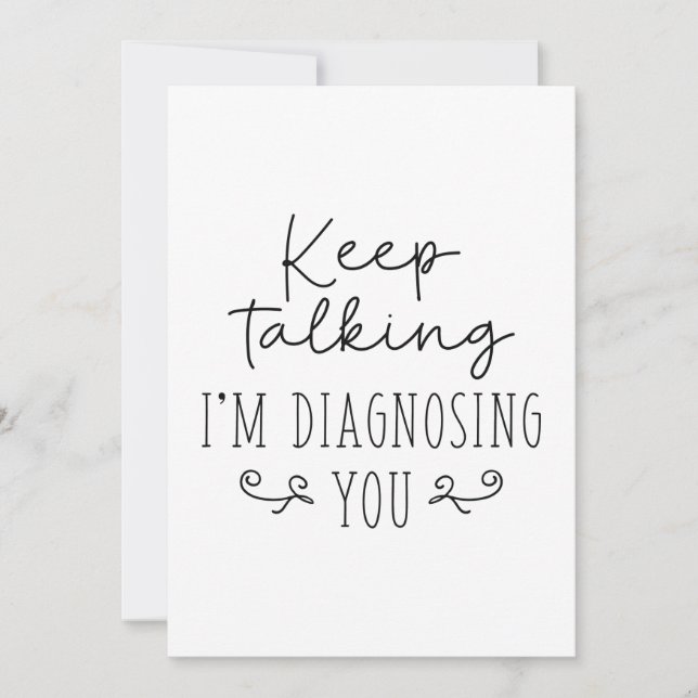 Behålla Talking I's Diagnostics You Tack Kort (Framsida)