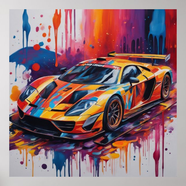 Behålla Tävling bil eller utforma din egen Poster (Framsidan)