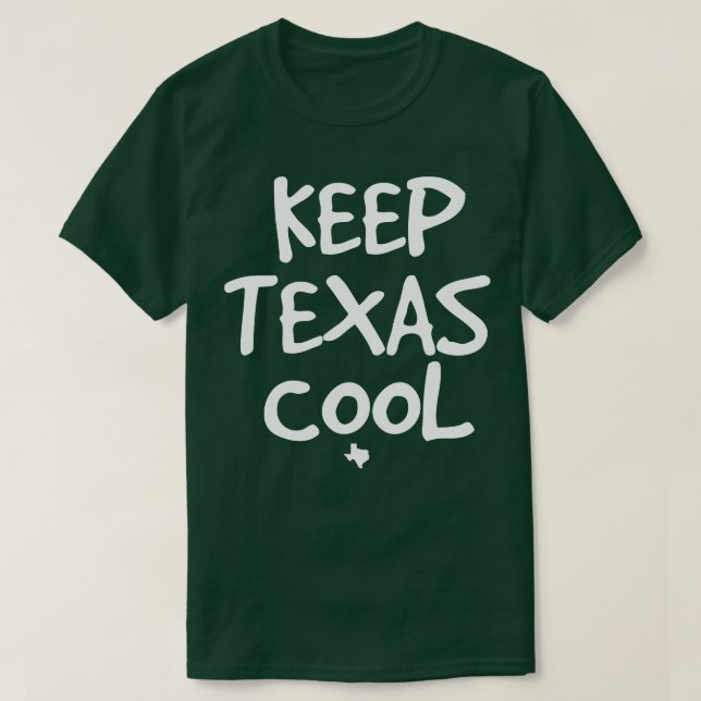 Behålla Texas Coola mörk T Shirt (Design framsida)