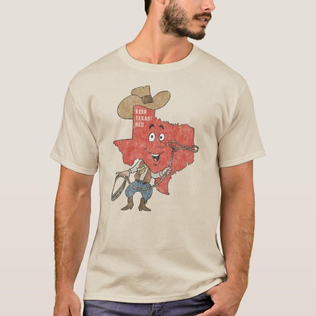 Behålla Texas Red Austin Dallas Houston San Antoni T Shirt (Framsida)