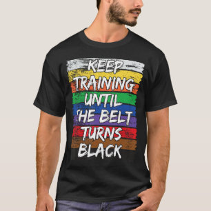 Behålla till dess att Bälte förvandlar svart stres T Shirt