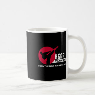 Behålla till dess att Bälte Turns Black Karate Kaffemugg