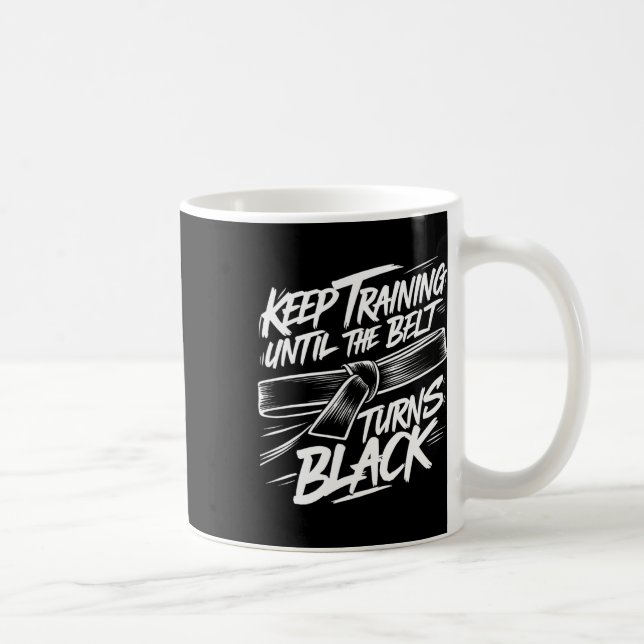 Behålla till dess att Bälte vrider Black Karate Bl Kaffemugg (Höger)