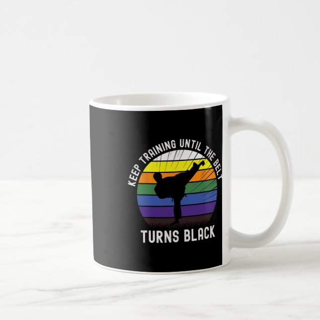 Behålla till dess att Bälte vrider Black Karate Kaffemugg (Höger)