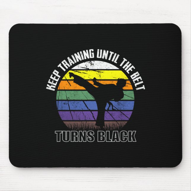 Behålla till dess att Bälte vrider Black Karate Sh Musmatta (Framsidan)