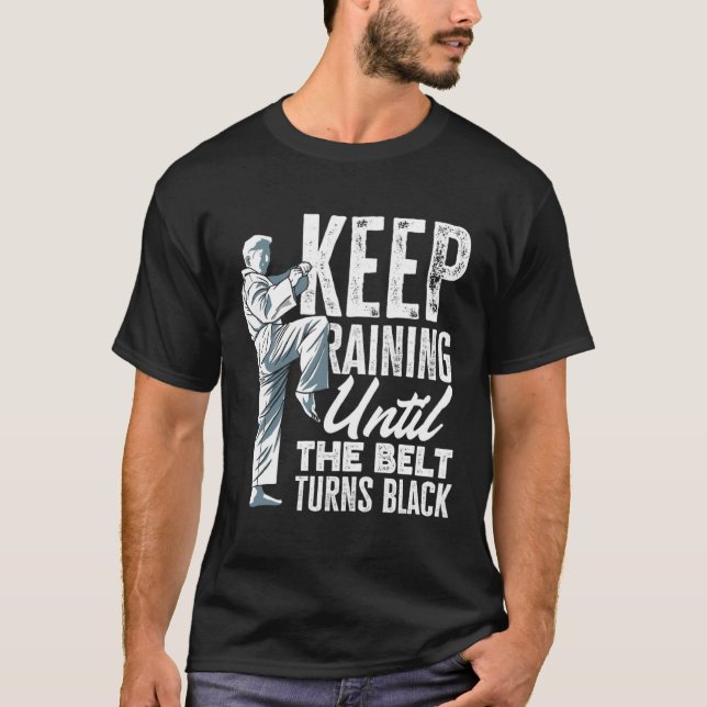Behålla till dess att Svartahaveriska Taekwondo-to T Shirt (Framsida)