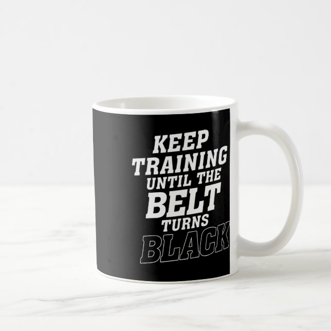 Behålla tills Bälte blir Svarta Karate Ju Kaffemugg (Höger)