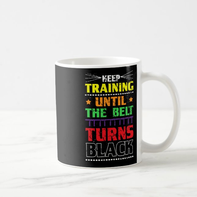 Behålla tills Bälte turnerar Black Karate Morsa Kaffemugg (Höger)