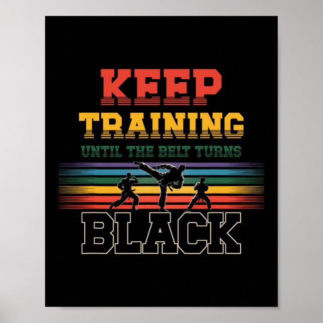 Behålla tills Bälte turnerar Black Karate Morsa Poster (Framsidan)