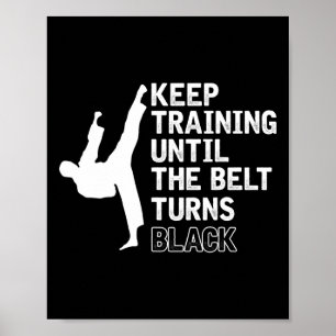 Behålla tills Bälte vrider Black Funny Kar Poster