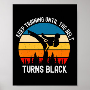 Behålla tills Bälte vrider Black Retro Kar Poster