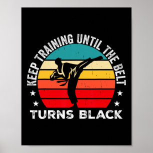 Behålla tills Bälte vrider Black Retro Kar Poster