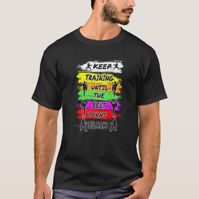 Behålla tills Bälte vrider Black Retro Kar T Shirt (Framsida)