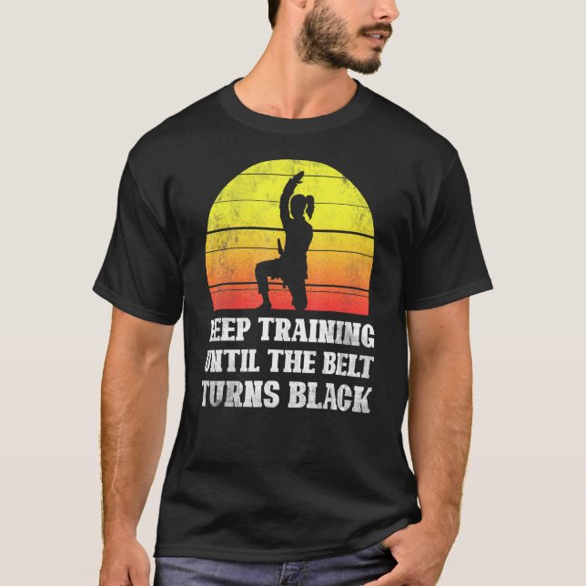 Behålla tills Bälte vrider Black Retro Kar T Shirt (Framsida)