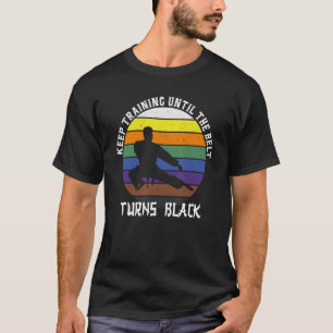 Behålla tills Bälte vrider Black Retro Kar T Shirt