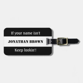 Behålla tittar rolig beställnings- bagagemärkre - bagagebricka