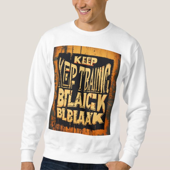"Behålla Training Hoodie: The Journey to Black Bäl Lång Ärmad Tröja (Framsida)