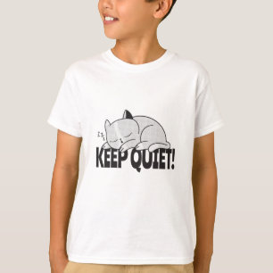 Behålla tyst Lazy sovande katt T Shirt