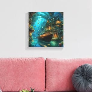 Behålla under havet eller skapa egen - Canvas (gla