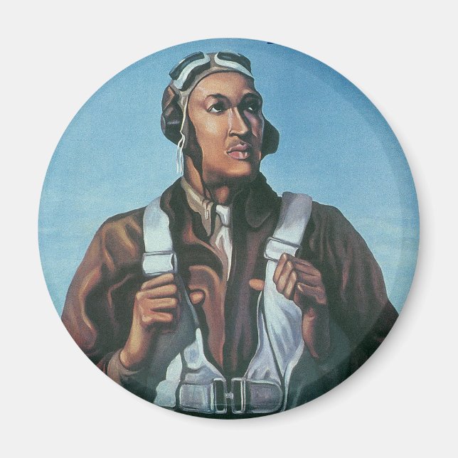 Behålla Us Flies ~ Tuskeege Airman Magnet (Framsidan)