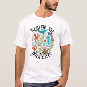 Behålla vår havsplastfria valsköldpadda t shirt