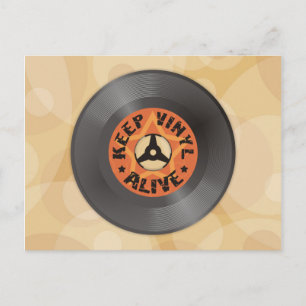 Behålla Vinyl Alive Vykort