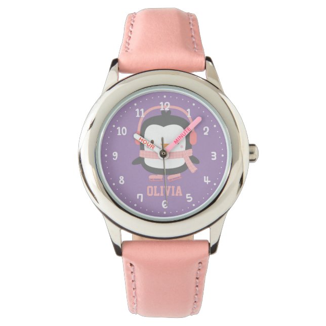 Behålla Warm Cute Little Penguin Girls Watches Armbandsur (Framsida)