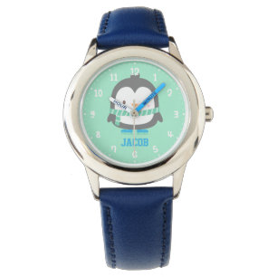 Behålla Warm Cute Little Penguin Kids Watches Armbandsur
