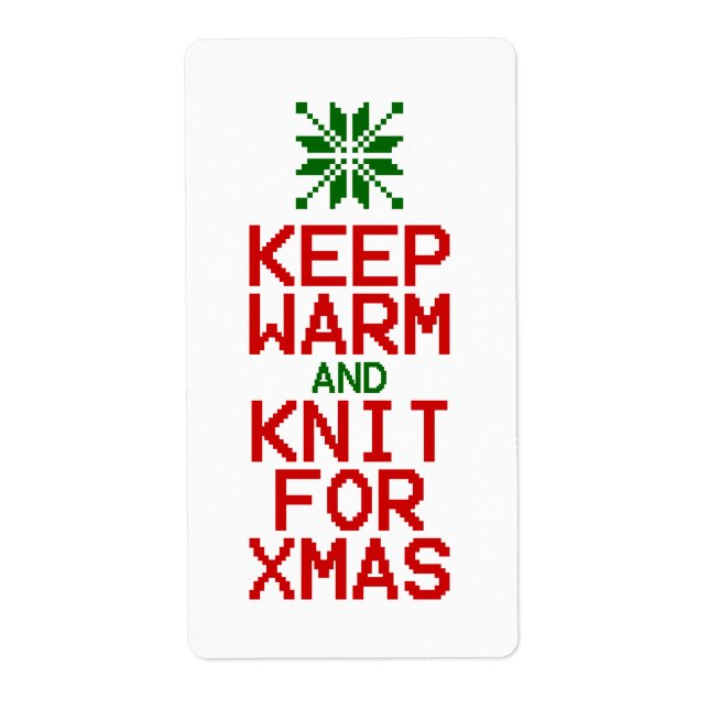 Behålla Warm och Sticka för Julafton Fraktsedel (Framsidan)