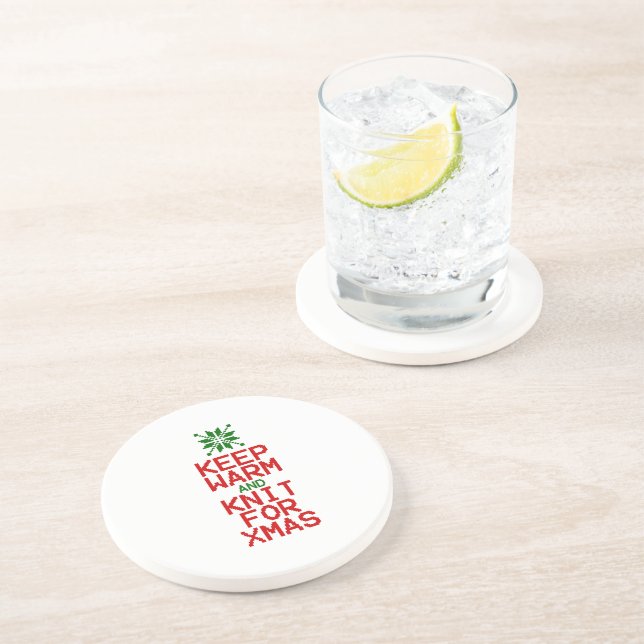 Behålla Warm och Sticka för Julafton Underlägg (Sidan)