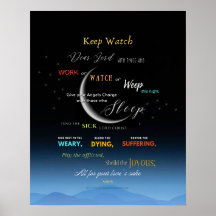 Behålla Watch Night Prayer Poster