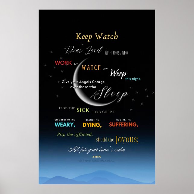 Behålla Watch Night Prayer Poster (Framsidan)