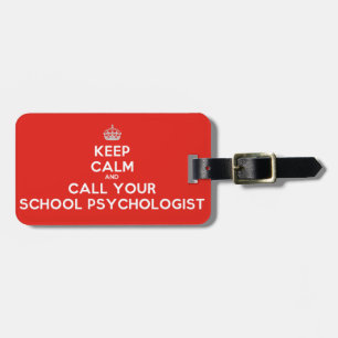 Behållalugn & appell din Sch. Psych. Röd Bagagebricka