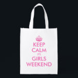 Behållalugn är det den återvinningsbara shopping återanvändbar påse<br><div class="desc">Behållalugn är det den återvinningsbara shopping bag för flickahelgen. Rolig behållalugn och bär på toto hänger lös parodi för bachelorettepartyet, möhippan, helgsemesterresan som gifta sig laget, bruden, och brudtärnor, damnatten Etc. gör ditt egna gulliga citationstecken med hjälpen av denna mall. Text för vintagekeepcalmtypografi med princesskronan. Rolig tillbehör för kvinnor och...</div>
