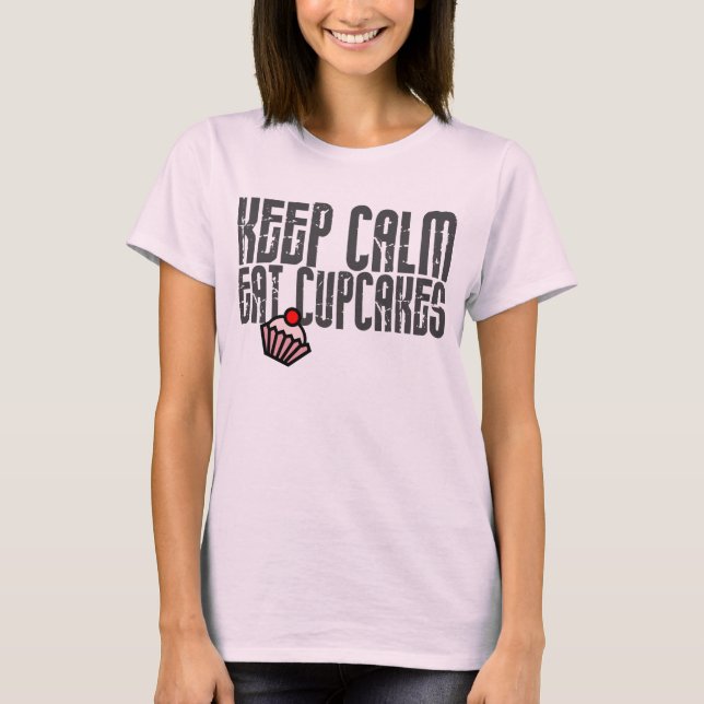 Behållalugn. Äta muffins Tee Shirt (Framsida)