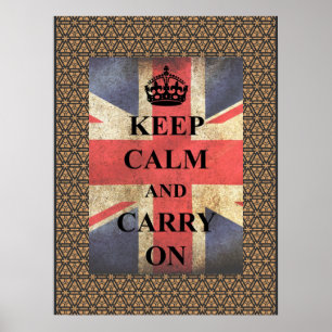 Behållalugn bär på brittisk flagga poster