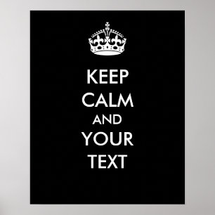 Behållalugn din textsvart gör din egna affisch