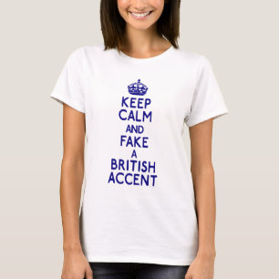 behållalugn fejkar brittisk brytning tee shirt