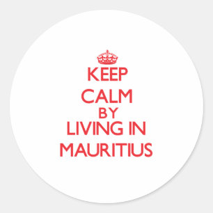 Behållalugn, genom att bo i Mauritius Runt Klistermärke