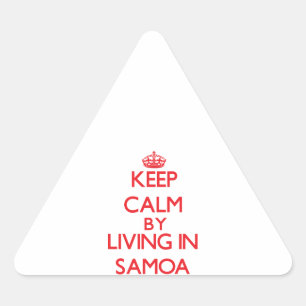 Behållalugn, genom att bo i Samoa Triangelformat Klistermärke