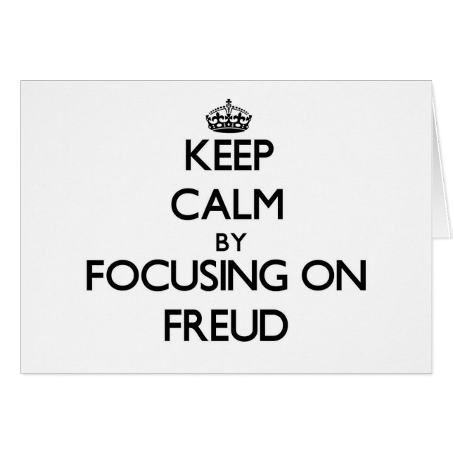 Behållalugn, genom att fokusera på Freud OBS Kort (Framsidan Horizontal)
