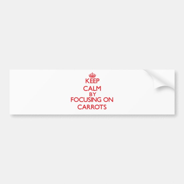 Behållalugn, genom att fokusera på morötter bildekal (Framsidan)