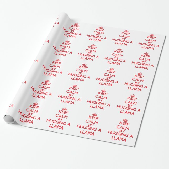 Behållalugn, genom att krama en Llama Presentpapper (Utrullad)
