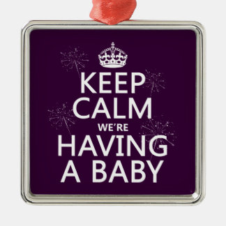 Behållalugn har vi en baby (i någon färg) julgransprydnad metall