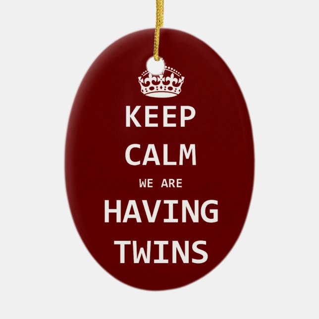 Behållalugn har vi twillingar julgransprydnad keramik (Framsidan)