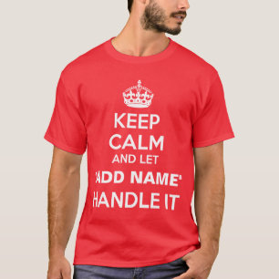 Behållalugn l5At "tillfogar det namn" handtaget T-shirt