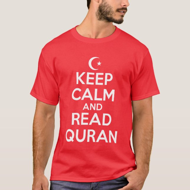 Behållalugn läste Quran T-shirt (Framsida)